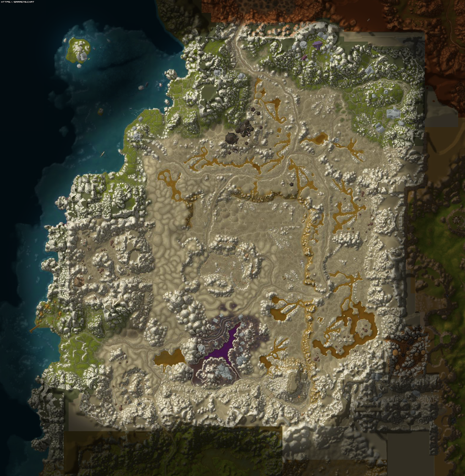 Vanilla Wow Kalimdor Map.