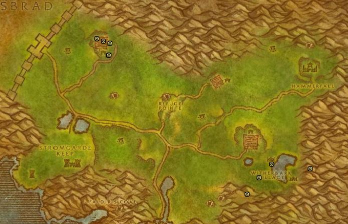 Classic Treasure Chest Hunting Guide Images Arathi Troll Village and Farm