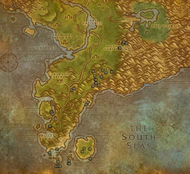 Classic Treasure Chest Hunting Guide Images Stranglethorn Vale South