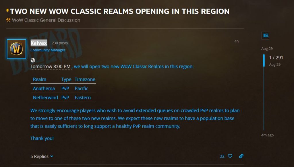 Two New Realms Being Added To Us Region
