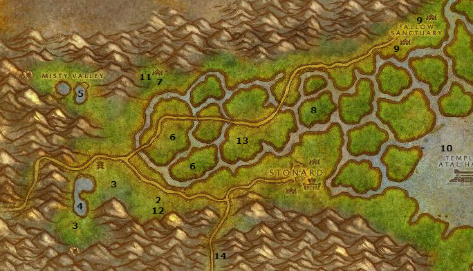 Wow Classic Alliance Leveling Guide 38 39 Swamp Of Sorrows