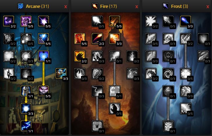 Wow Classic Arcane Mage Pve Dps Arcane Talents