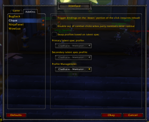 Wow Classic Clique Addon