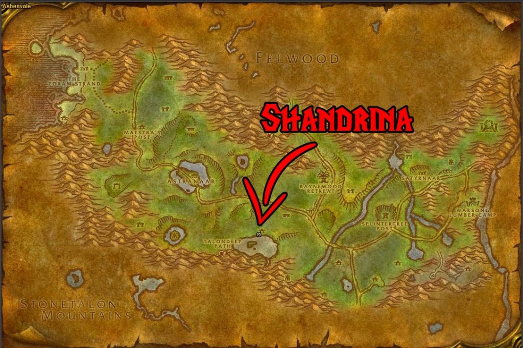 WoW Classic Cooking Guide - Shandrina Location