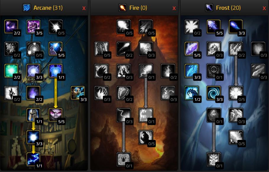 Wow Classic Frost Mage Pve Dps Arcane Frost Talents
