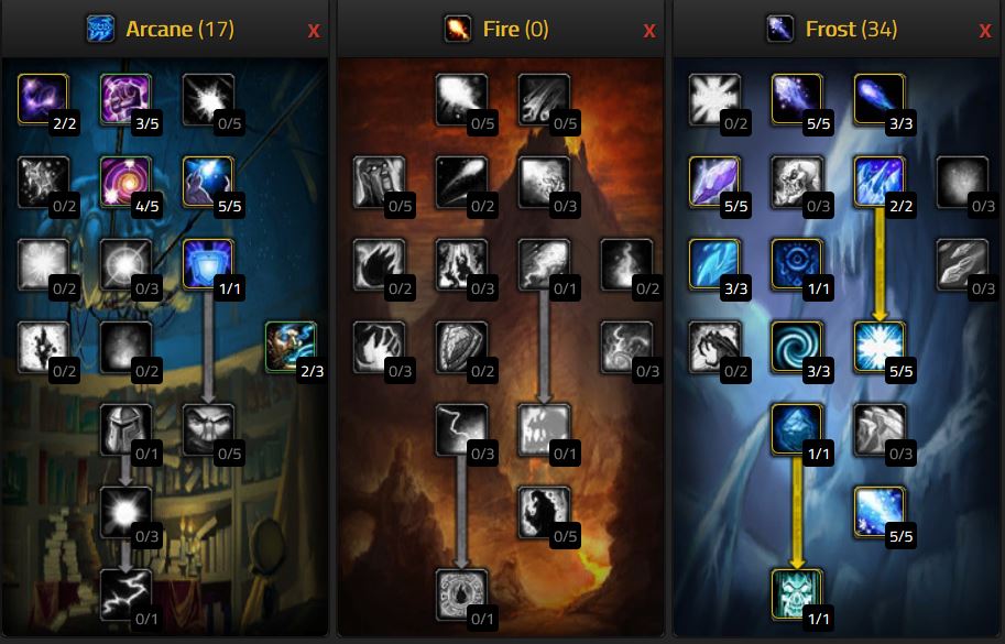 Wow Classic Frost Mage Pve Dps Deep Frost Talents