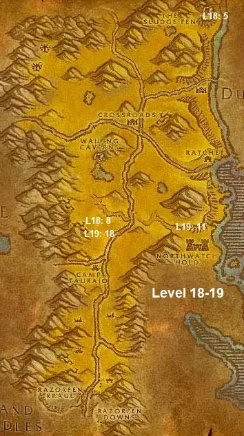 Wow Classic Horde Leveling Guide 18 19 The Barrens