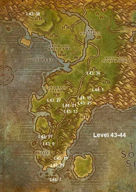 Wow Classic Horde Leveling Guide 43 44 Stranglethorn Vale