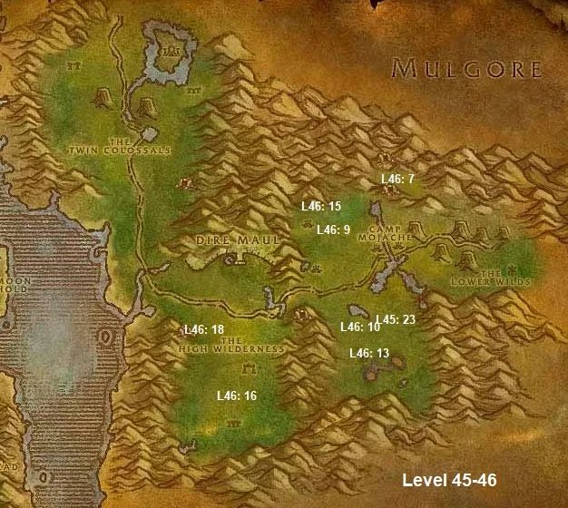 Wow Classic Horde Leveling Guide 45 46 Feralas