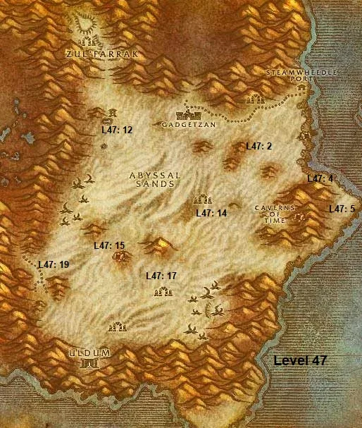 Wow Classic Horde Leveling Guide 47 Tanaris
