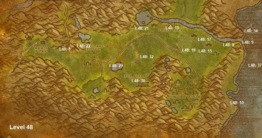Wow Classic Horde Leveling Guide 48 The Hinterlands