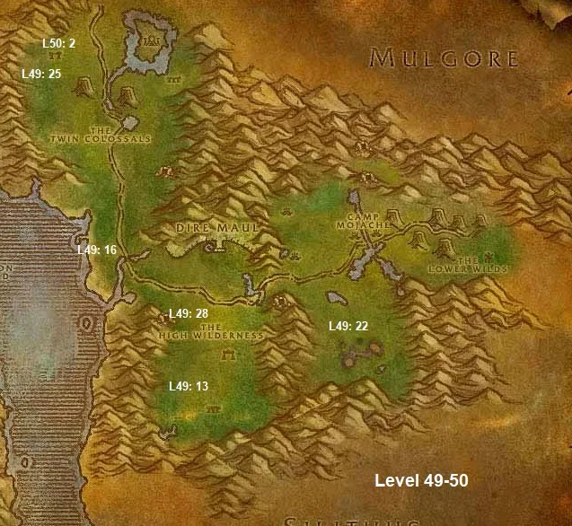 Wow Classic Horde Leveling Guide 49 50 Feralas