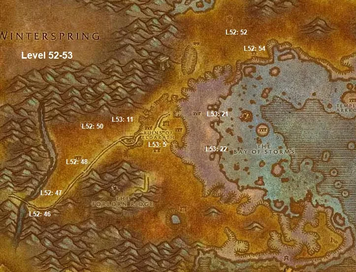 Wow Classic Horde Leveling Guide 52 53 Azshara
