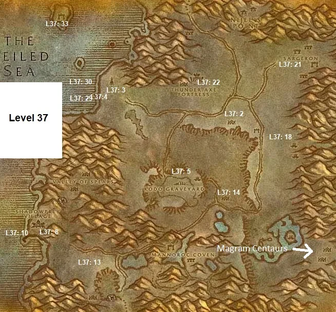 Wow Classic Horde Leveling Guide Level 37 Desolace