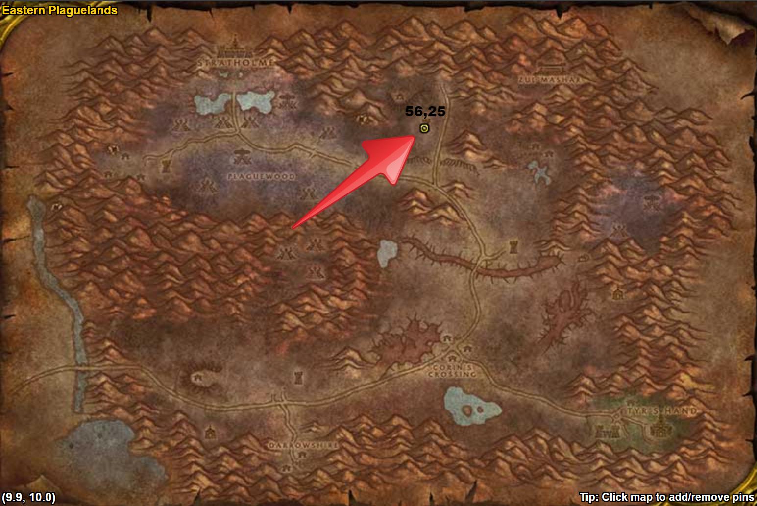 WoW Classic Lordaeron Shrine Location