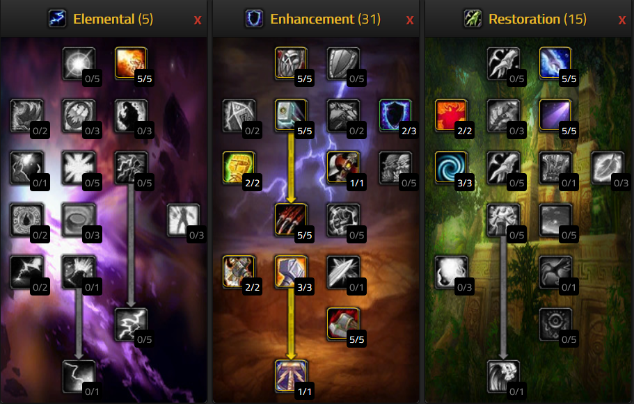 Wow Classic Pve Enhancement Shaman Talent Build