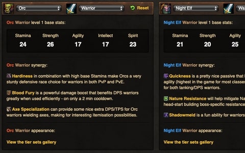 Wow Classic Race Class Comparison Tool