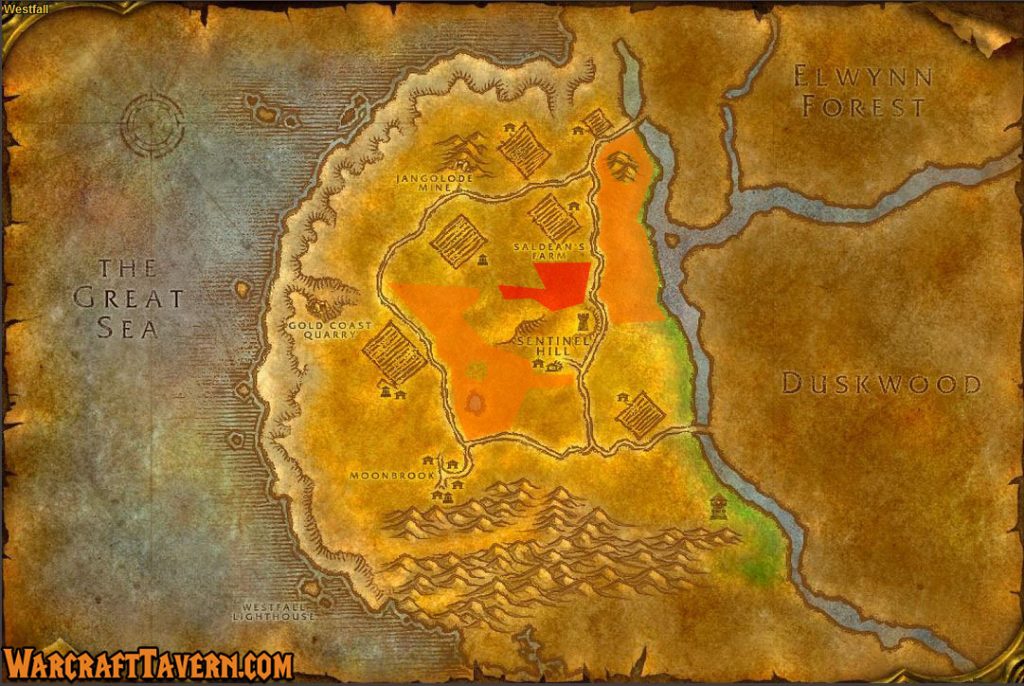 Wow Classic Skinning Guide Westfall Map