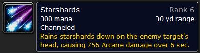 WoW Classic Starshards Spell