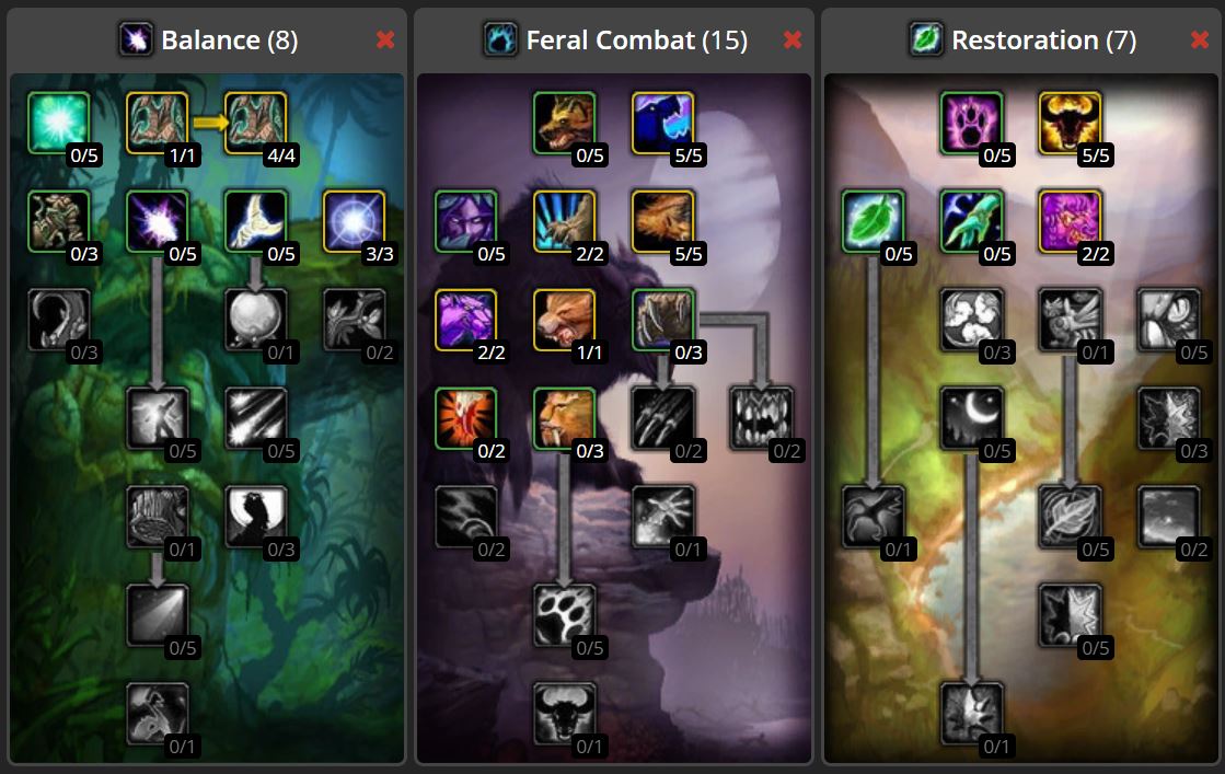 Wow Classic Twink Talent Build Images Druid Tankfc Standard