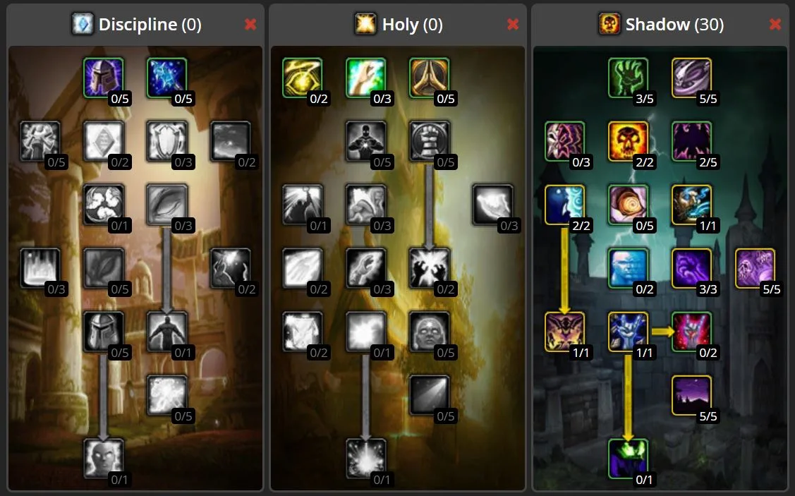 Wow Classic Twink Talent Build Images Shadow Priest Damage