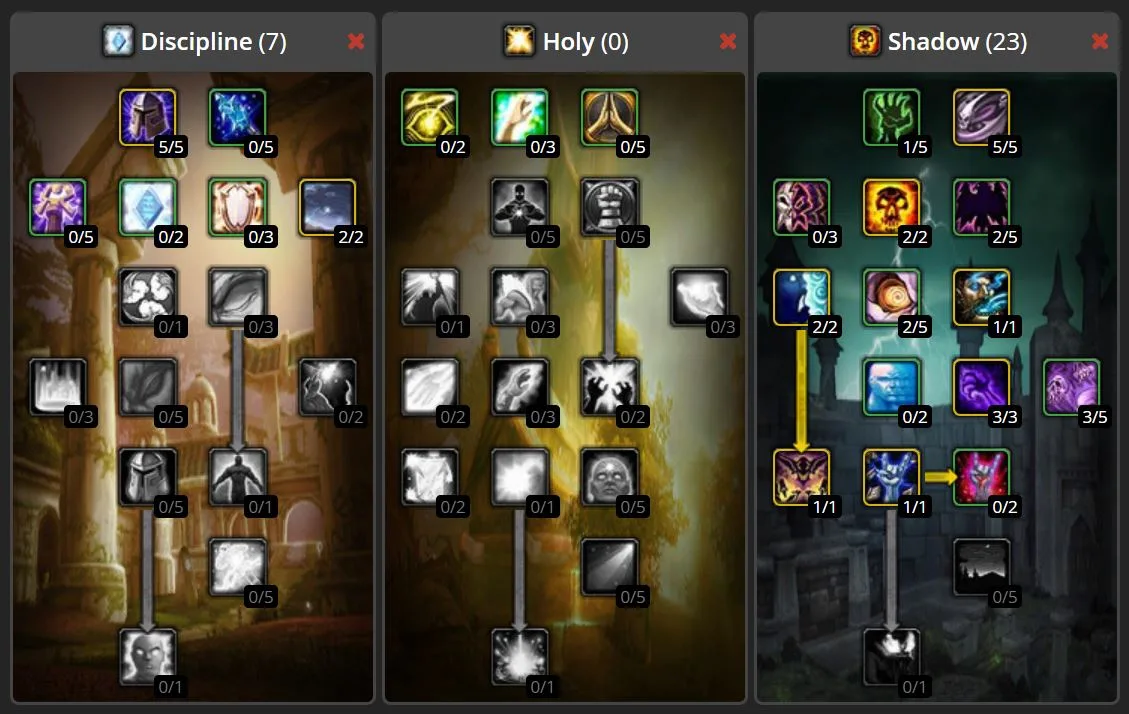 Wow Classic Twink Talent Build Images Shadow Priest Unbreakable Will