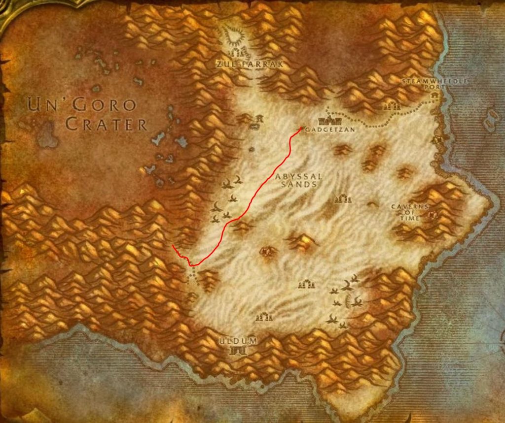 Classic How To Get To Silithus Guide Images Tanaris Map