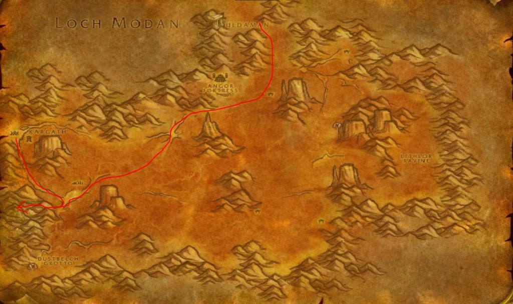 How To Get To Searing Gorge Badlands Map