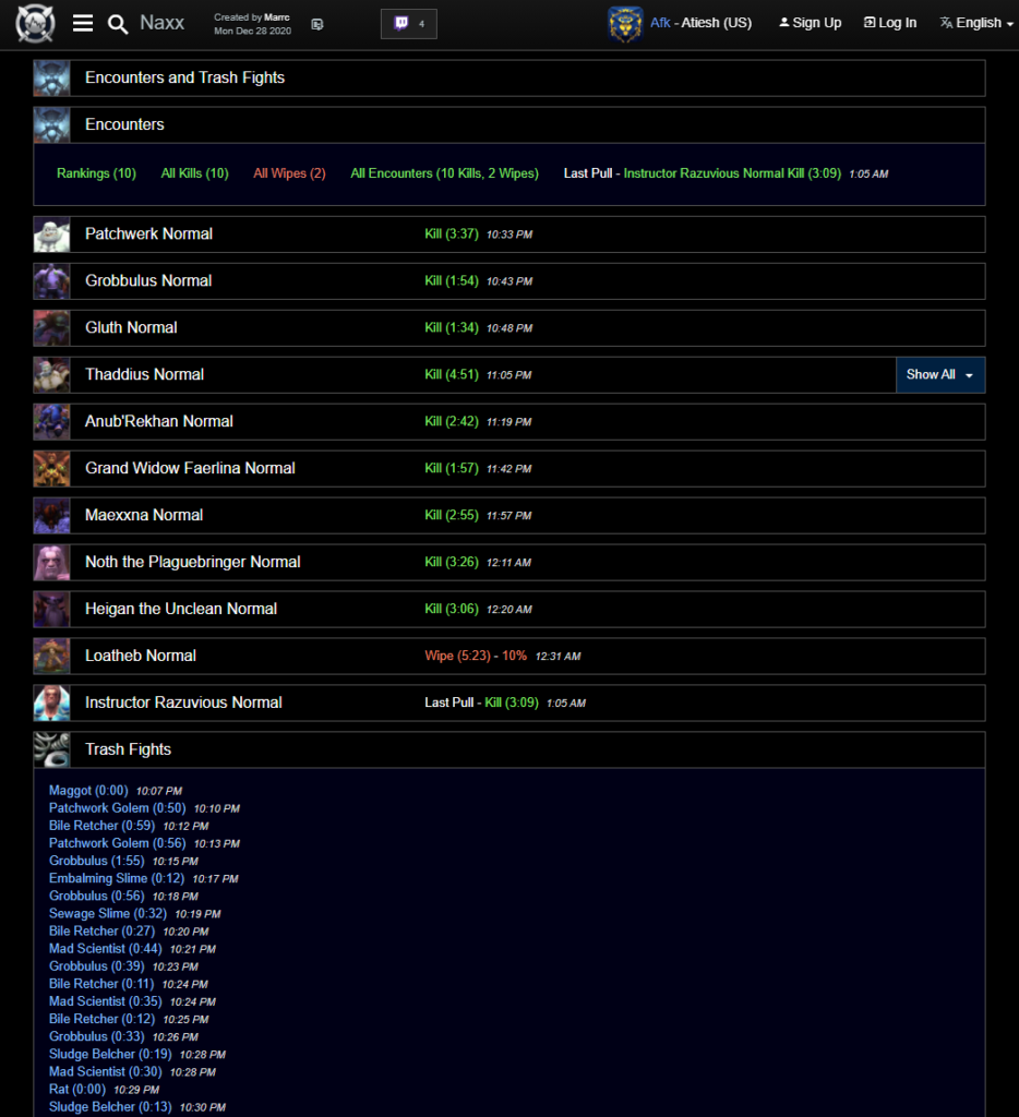 warcraft logs classic whitemane