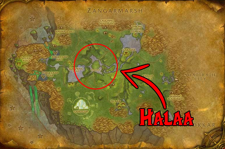 Tbc Classic Nagrand Pvp Halaa Location