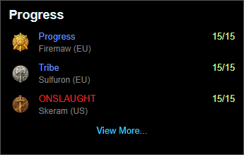 Warcraft Logs Progress