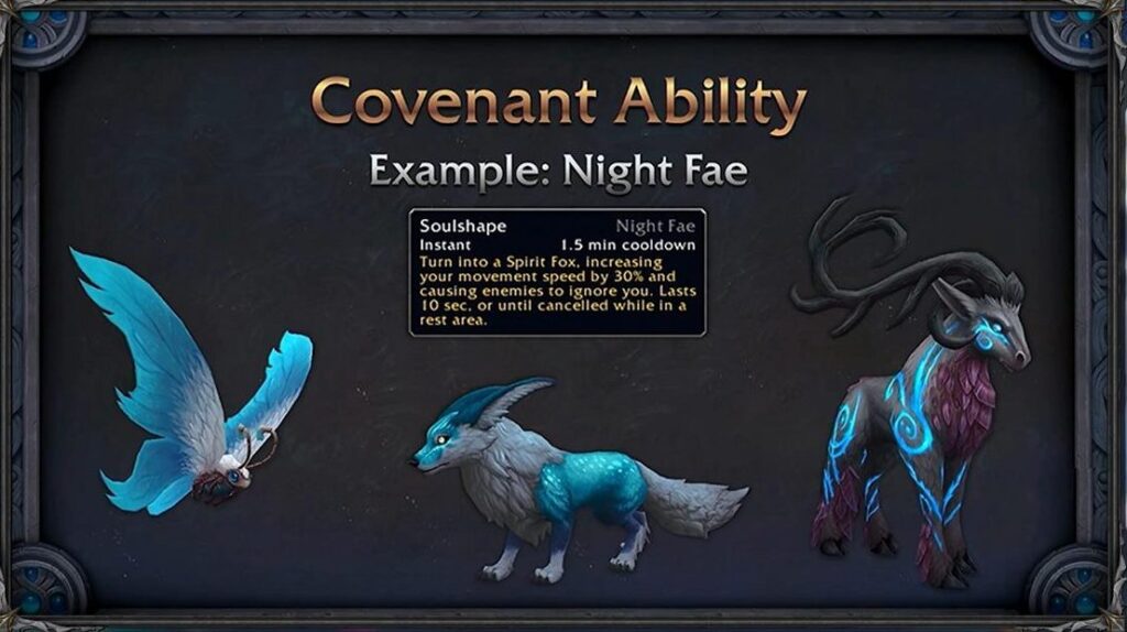 World Of Warcraft Shadowlands Ardenweald Night Fae Customization Ability