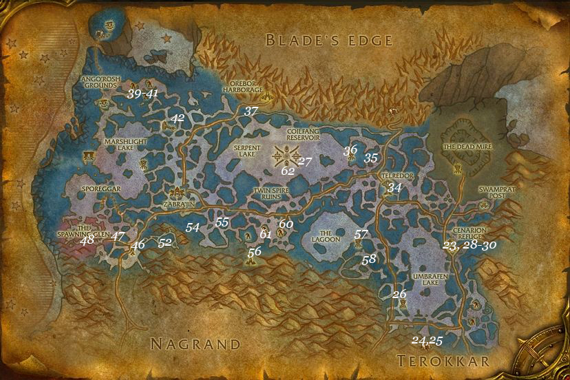 leveling guide zangarmarsh part 2 steps 23 62