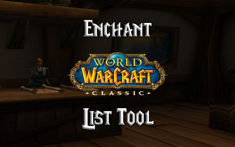 wow classic enchant list