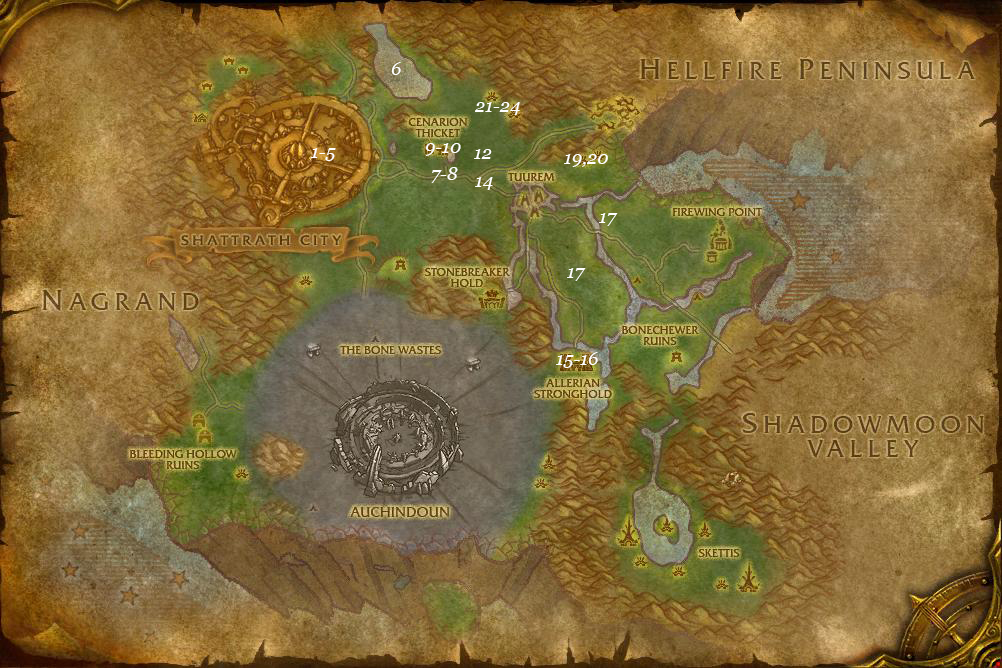 alliance leveing guide terokkar forest part 1 steps 1 24