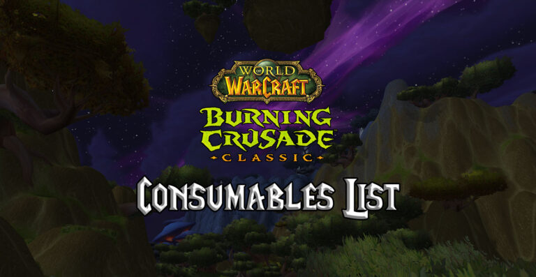 tbc classic consumables list burning crusade classic