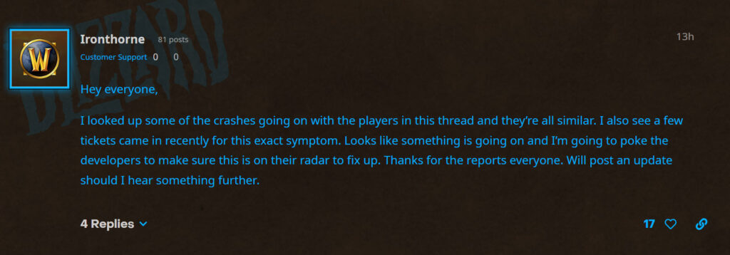 players unable to log in blizzard investigating tbc classic blizard response
