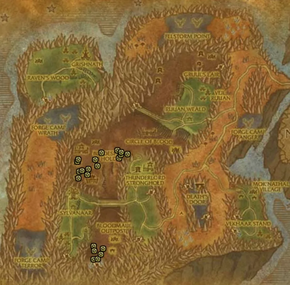 bloodmaul ogre bladespire ogre locations blades edge mountains
