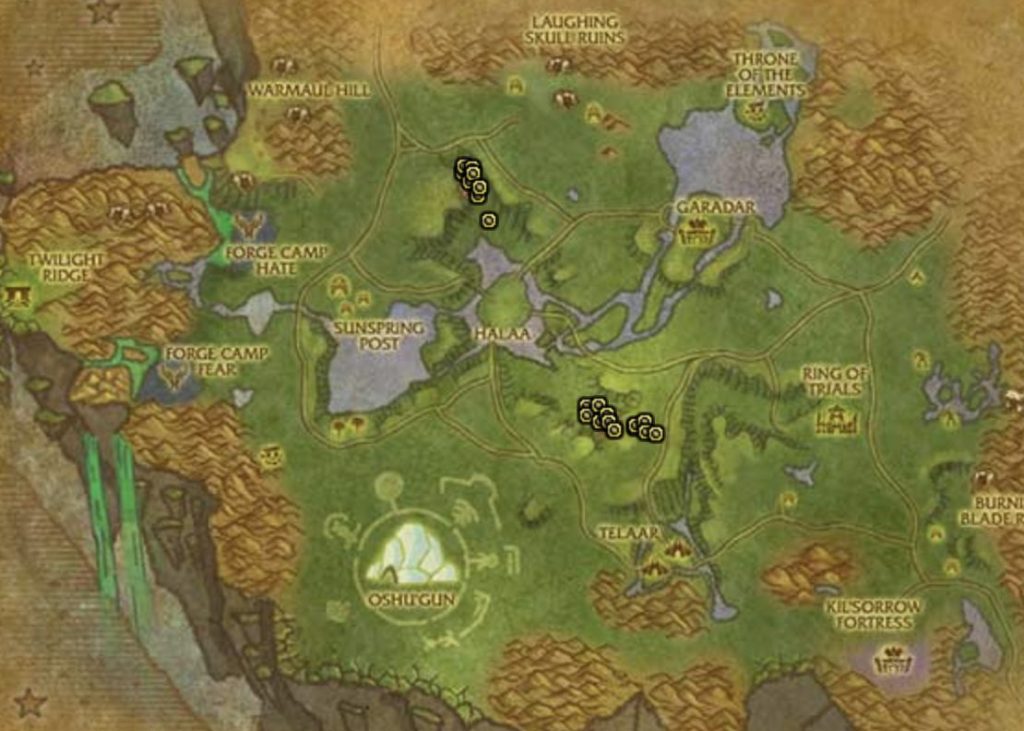 boulderfist warrior spawn locations northwind southwind clefts nagrand pick pocket strong junkbox