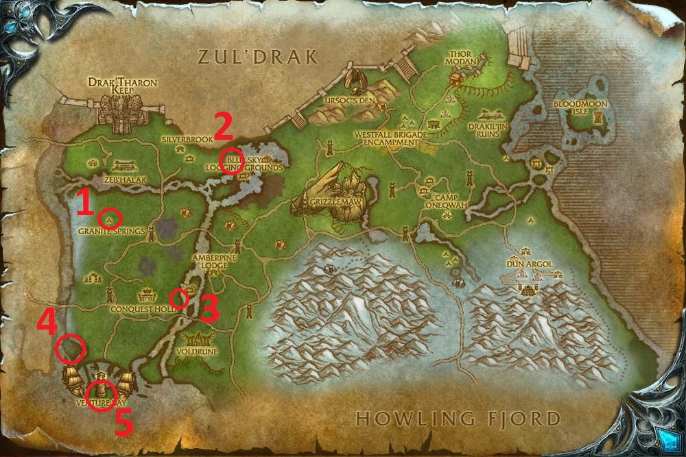 grizzly hills daily quest locations and route horde