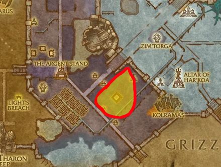 location of cowering crusade recruits