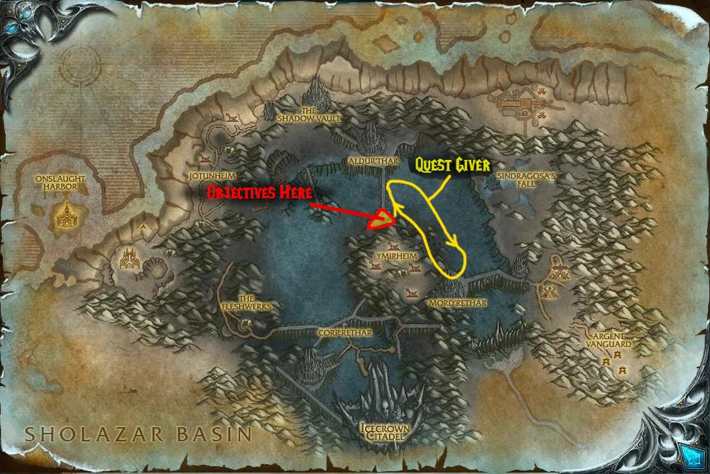 map for drag and drop quest
