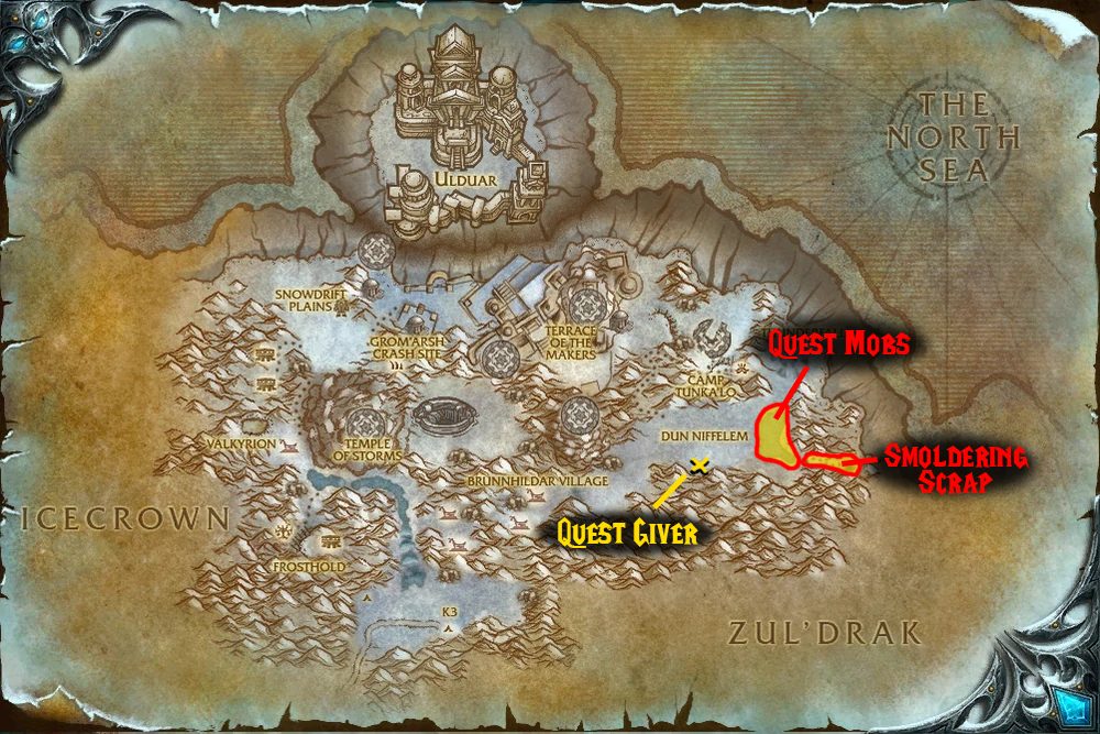 hot and cold quest map