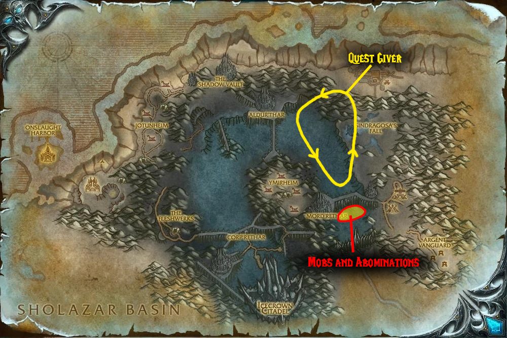 map for thats abominable horde