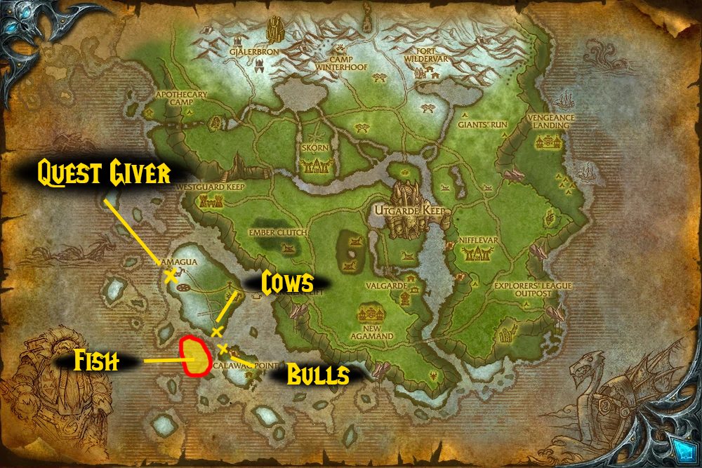 quest map the way to his heart... daily quest wrath