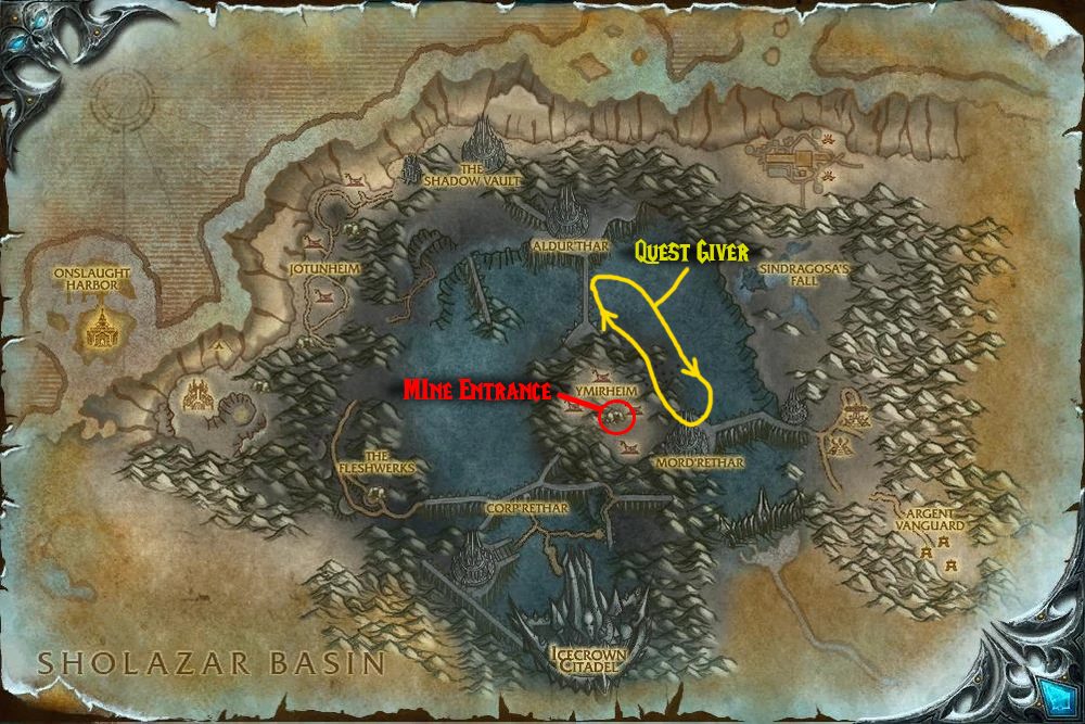 slaves to saronite quest map