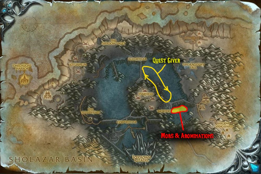 thats abomintable quest map