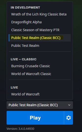 wow classic bcc ptr