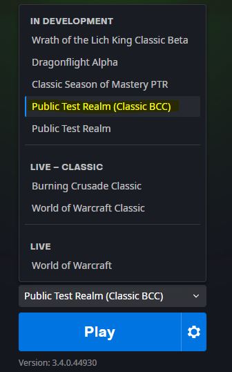 wow classic bcc ptr