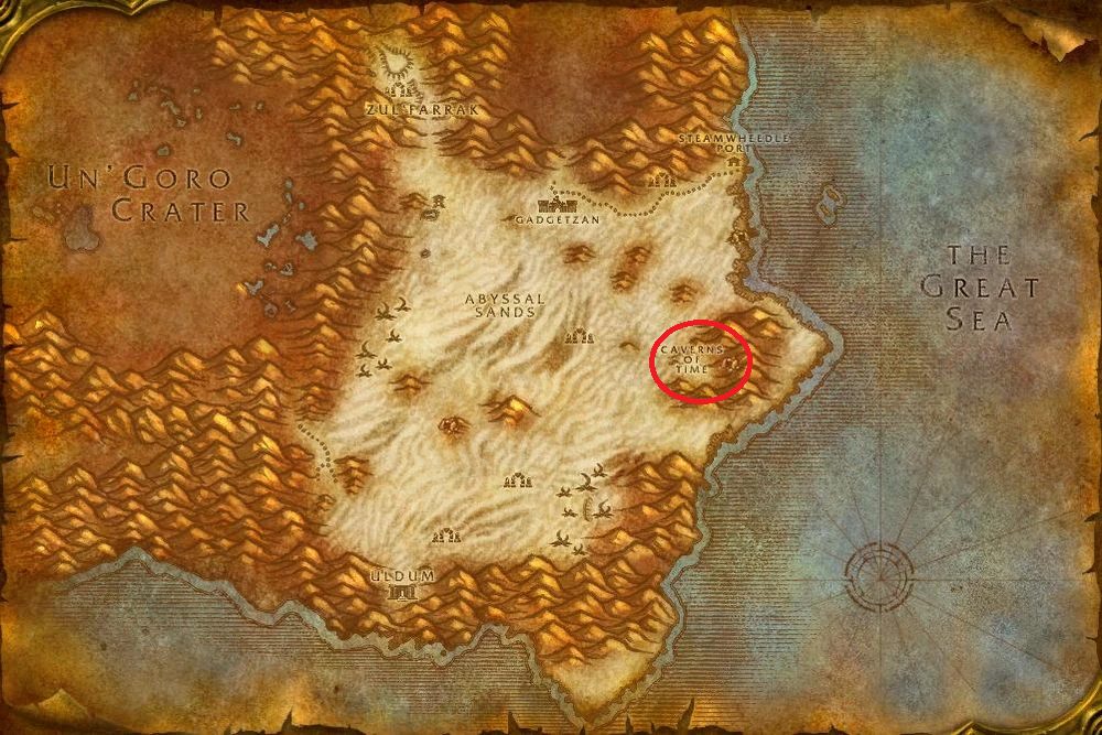 caverns of time map location
